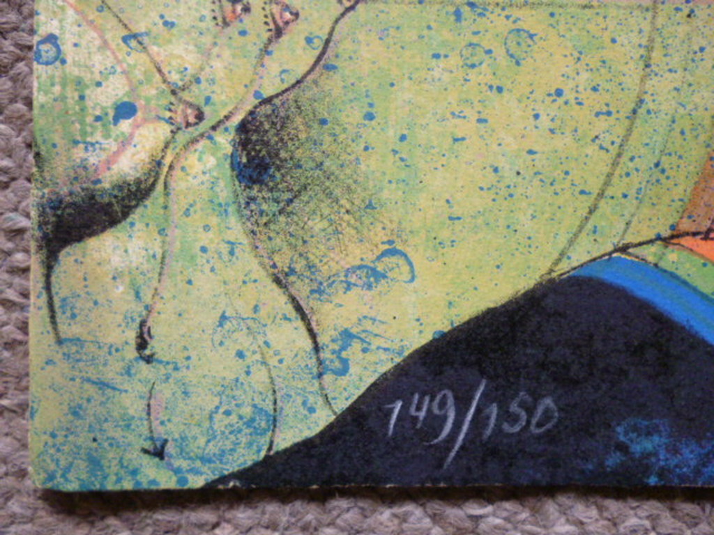 Ardy Struwer - kleurenlitho - Compositie met palet kopen? Bied vanaf 35!