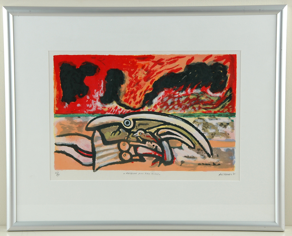 Herman Krikhaar: Litho , Helena and the birds, 2001 kopen? Bied vanaf 175!