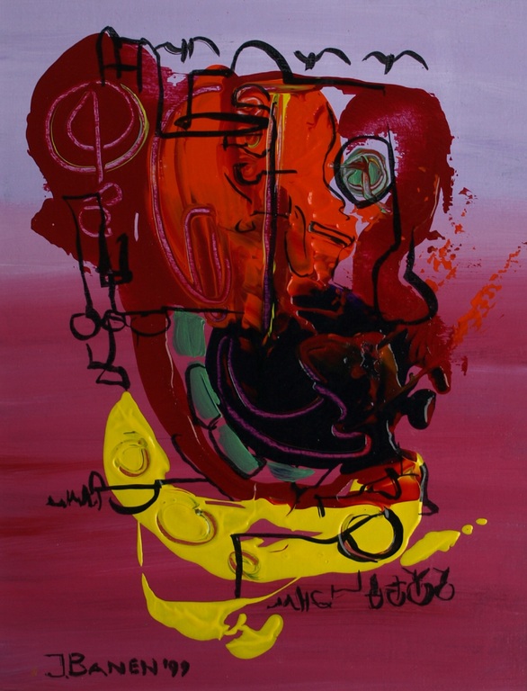 Jasper Banen : Olieverf op karton , Dali – gesigneerd – 1999  vendu pour 55€ !