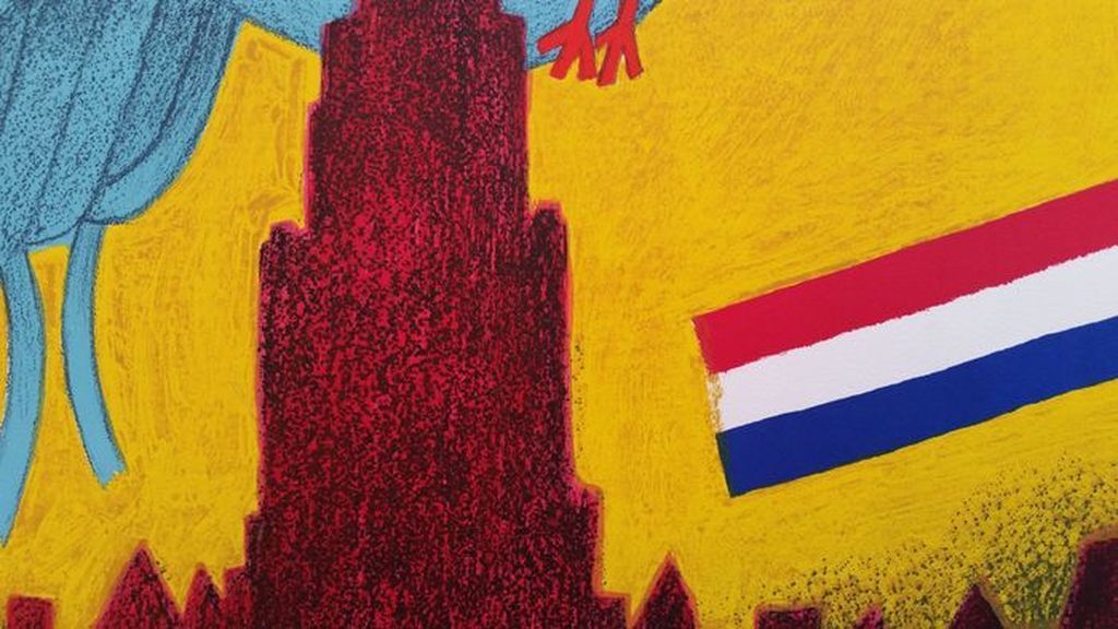 Handgesigneerde zeefdruk, Ode Aan Holland + gratis kunstenaarsaffiche kopen? Bied vanaf 199!