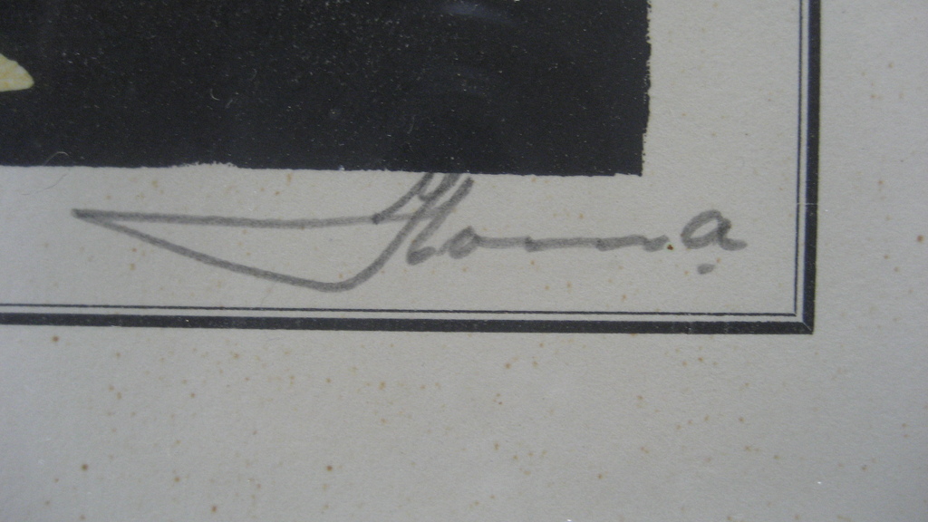 onbekende kunstenaar , ingekleurde houtsnede , gesigneerd en in lijstje kopen? Bied vanaf 1!