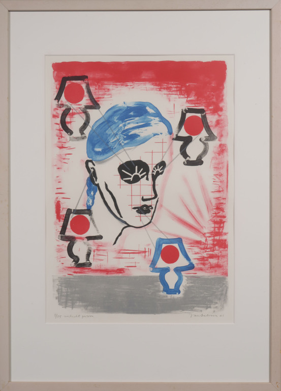 Jan de Bruin: Litho, Verlicht persoon - Ingelijst kopen? Bied vanaf 1!