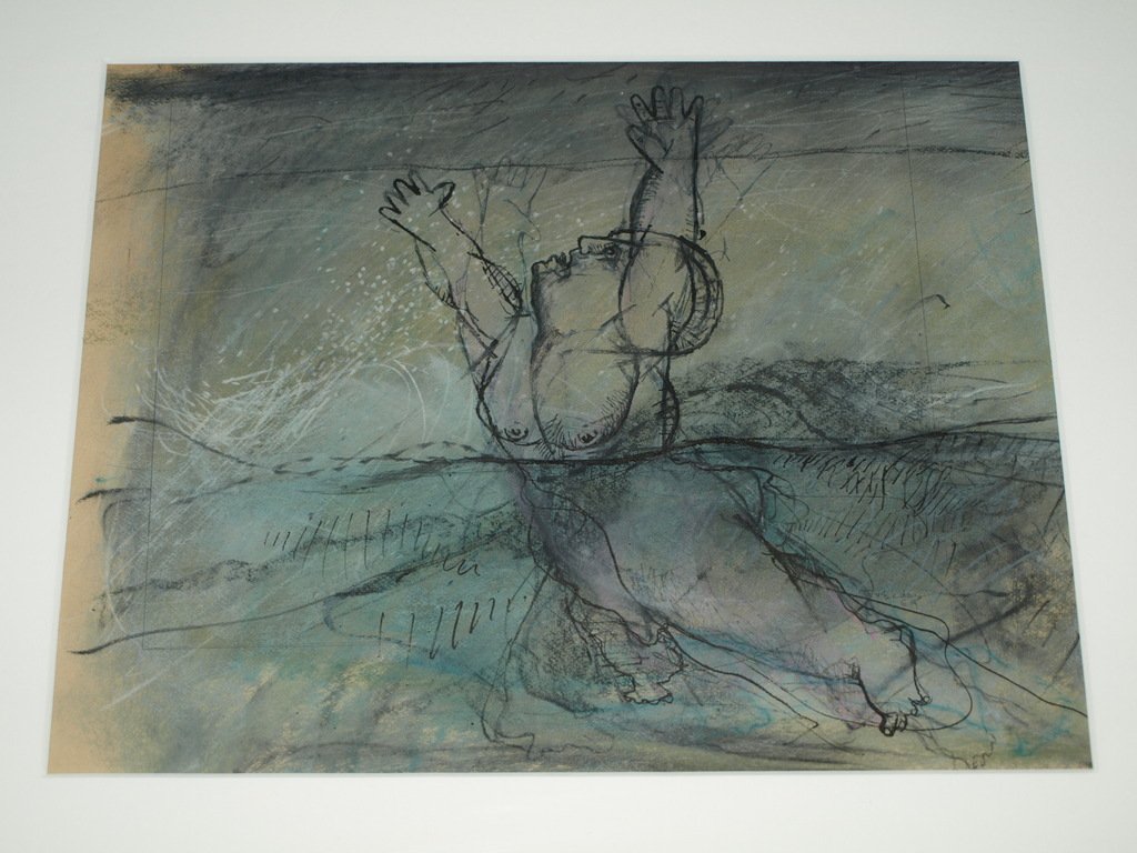 Frits van Eeden: Gemengde techniek – Zwemmer – Gesigneerd & ingelijst - 1969 verkocht voor € 75!