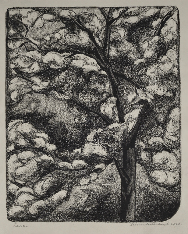 Aart van Dobbenburgh: Litho - Lente - 1923  kopen? Bied vanaf 55!