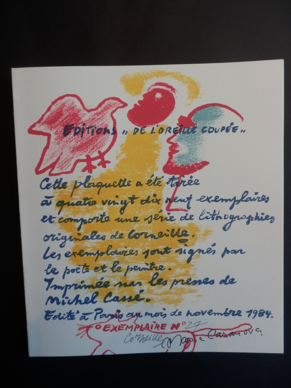 CORNEILLE Litho  EDITIONS DE L,OREILLE COUPE verkocht voor € 95!