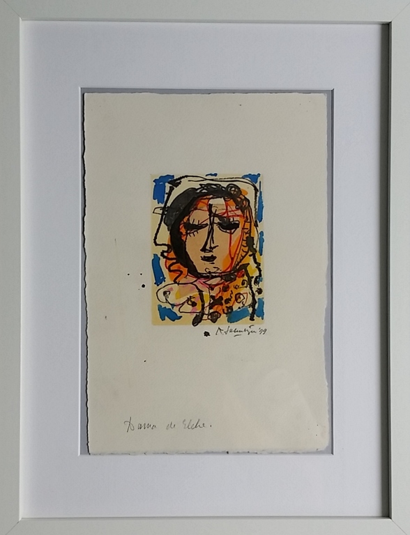 Kees Salentijn - Gouache op papier verkocht voor € 85!