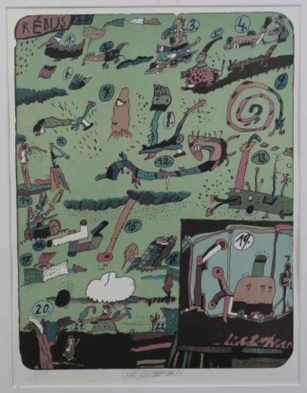 Jiri Salamoun: Litho, Rebus - Ingelijst kopen? Bied vanaf 20!