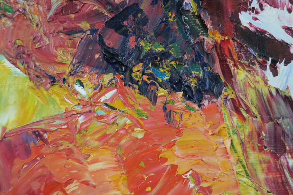 Franca Muller Jabusch: Olieverf op doek, Rood kleur van het hart kopen? Bied vanaf 80!