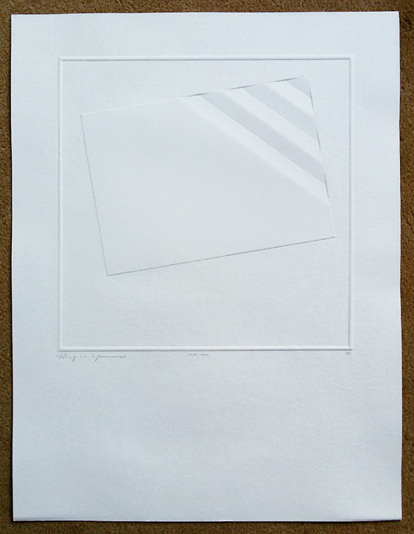 Harry van Kuyk - Abstracte compositie, reliëfdruk kopen? Bied vanaf 295!