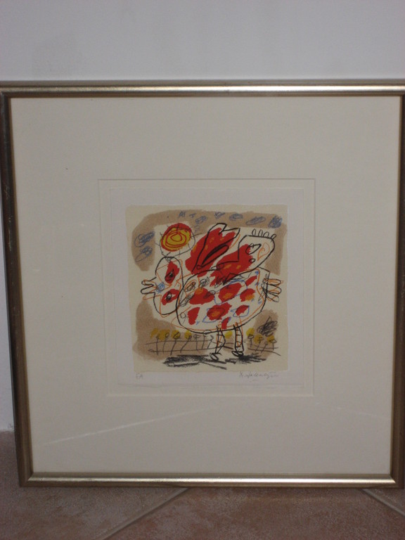 Salentijn, Kees 'KIPPETJE' kleurenlitho te koop aangeboden. verkocht voor € 60!