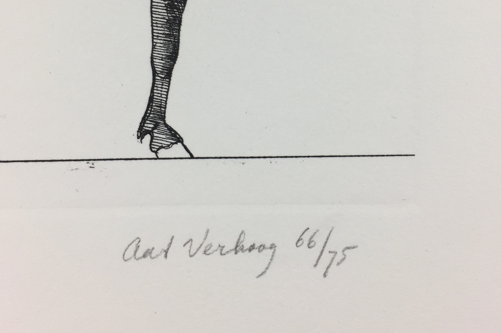 Aat Verhoog, ets kopen? Bied vanaf 75!