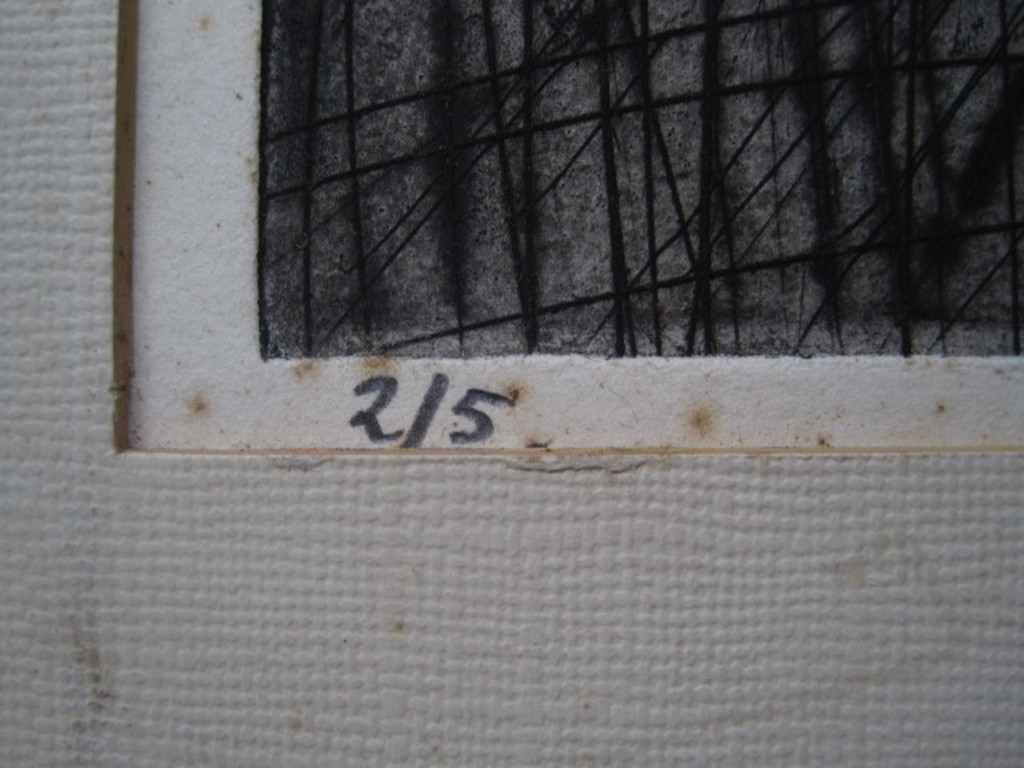 Unica (2/5) Ets van Exprss. Graficus Hans van Efferen (1934-) "Zelfportret" gesd kopen? Bied vanaf 1!