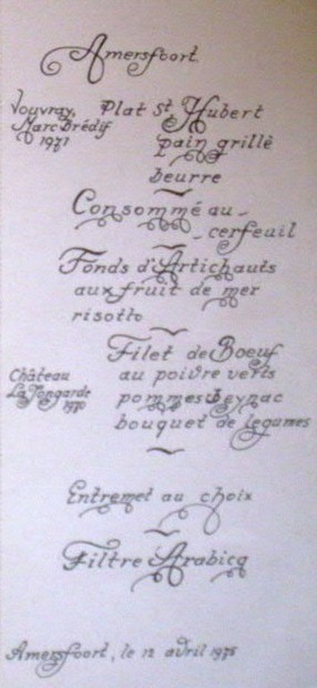 Toon Tieland.1919-2006 Menukaart. kopen? Bied vanaf 50!