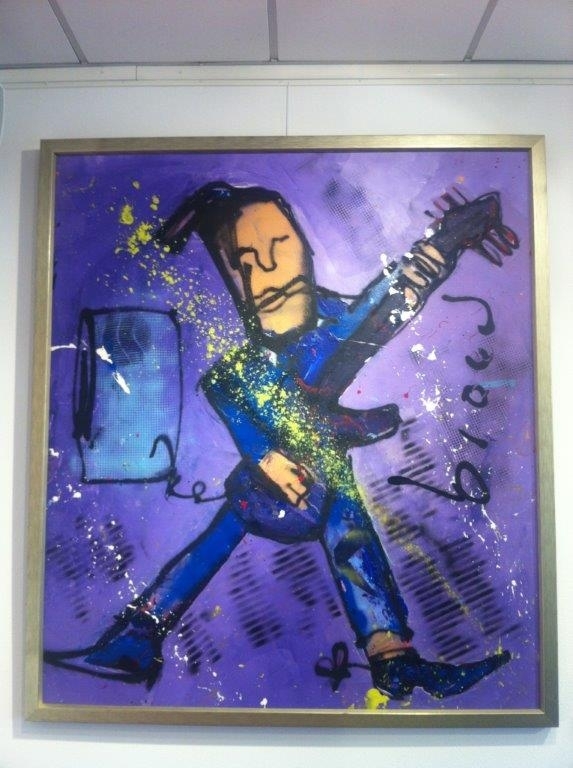 Herman Brood - Like Elvis - Met certificaat - gemengde technieken op doek  verkocht voor € 1925!