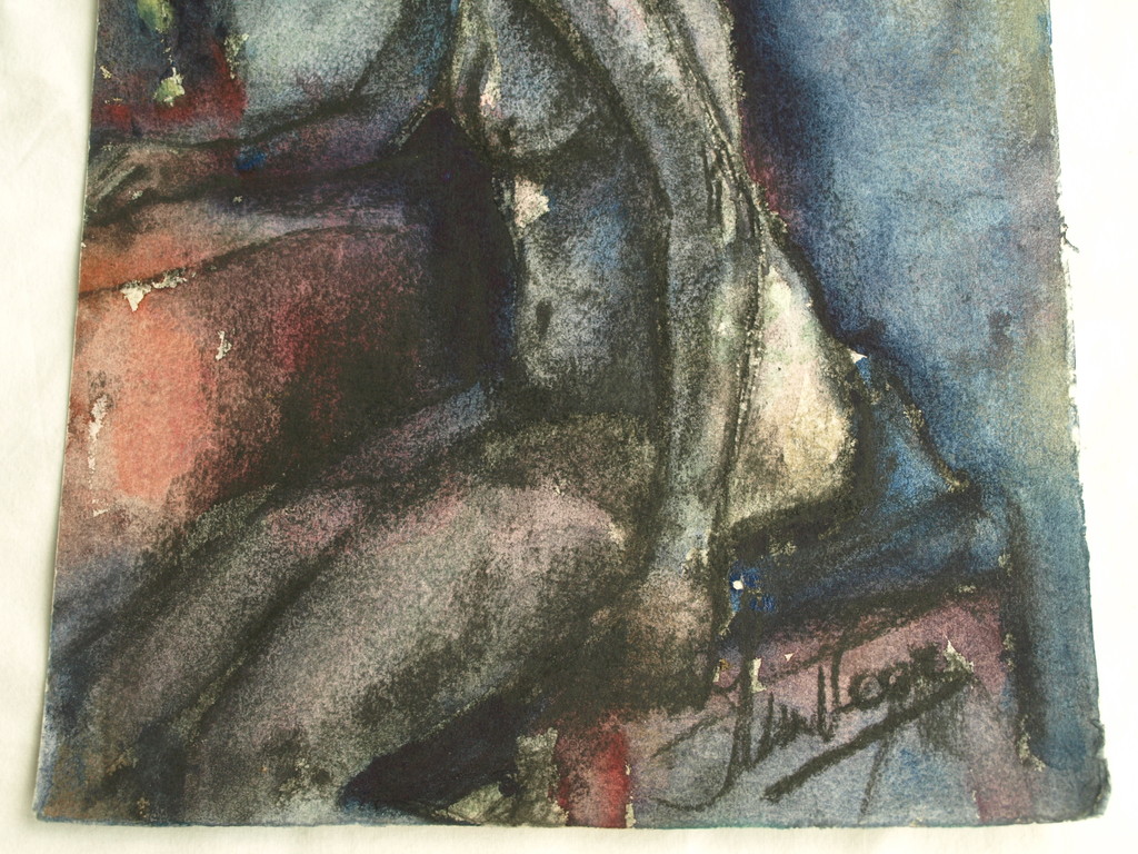 Jan van der Veer: Pastel en acryl – Naakte vrouw – gesigneerd – 38 x 26 cm kopen? Bied vanaf 1!