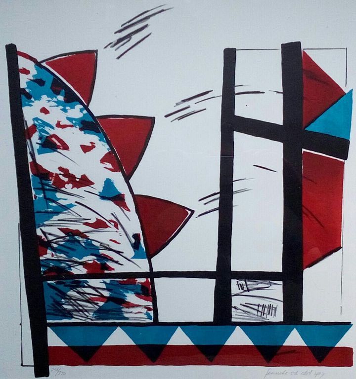 Fenneke van der Elst: Ingelijste zeefdruk, gesigneerd kopen? Bied vanaf 1!