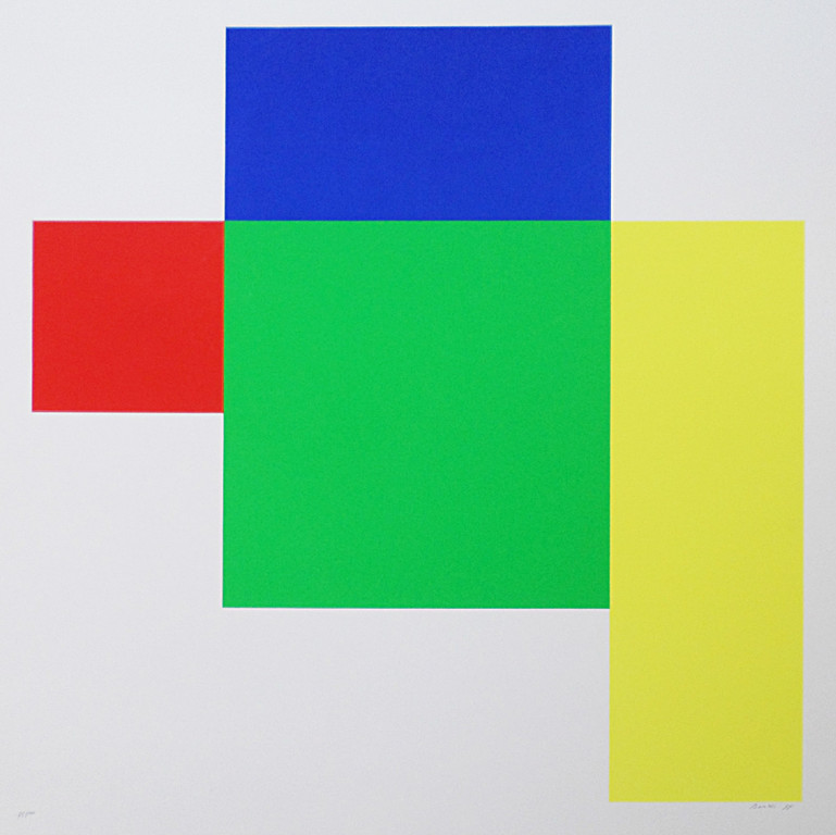 Bob Bonies - Geometrische compositie, zeefdruk kopen? Bied vanaf 150!