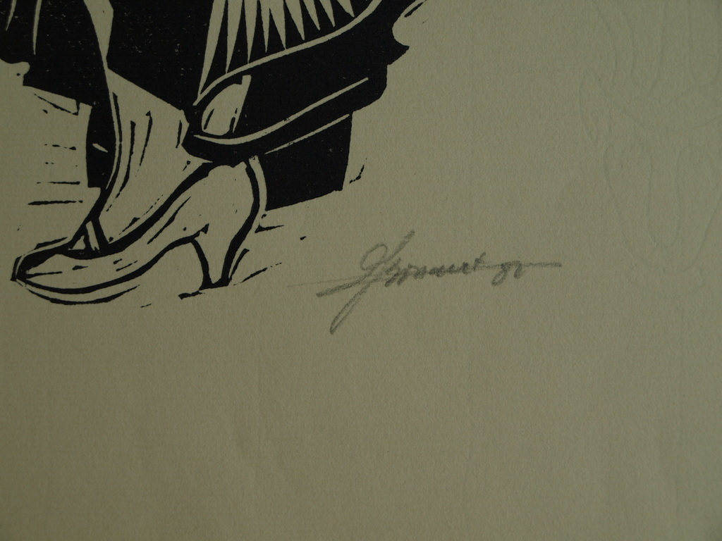 Jozef Bossaert : Houtsnede , Spaanse danseres – gesigneerd - 1982 – nr 1 / 5 ex. kopen? Bied vanaf 1!