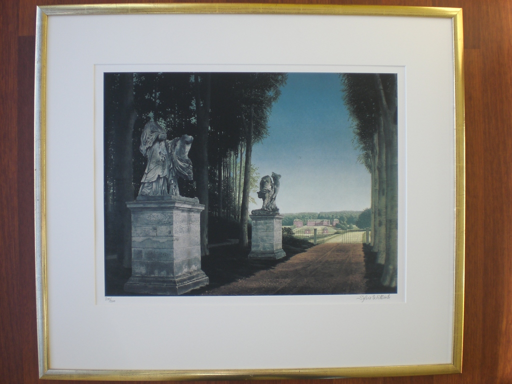 Willink: Gezicht op Chateau Dampierre, Kleurenlitho kopen? Bied vanaf 125!