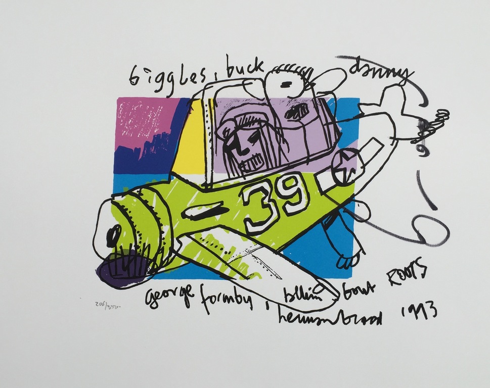 Herman Brood - Originele Hand Gesigneerde Zeefdruk - "Biggels, Buck" verkocht voor € 100!