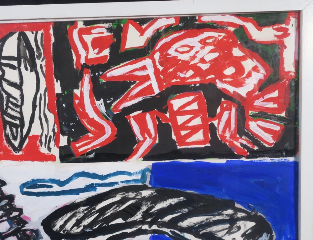 Marianne Haselhoff: Acryl, Gouache en Collage op papier, Z.T. - Ingelijst kopen? Bied vanaf 1!