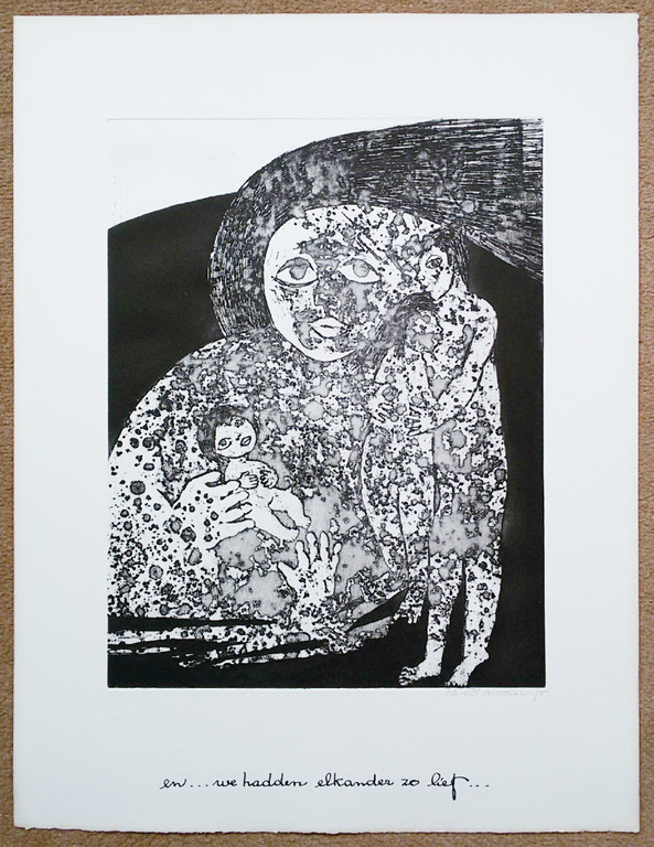 Ans Wortel - en… we hadden elkander zo lief, aquatint ets kopen? Bied vanaf 50!