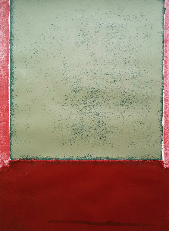 Theodoros Stamos - Geometrisch abstracte compositie, zeefdruk verkocht voor € 375!