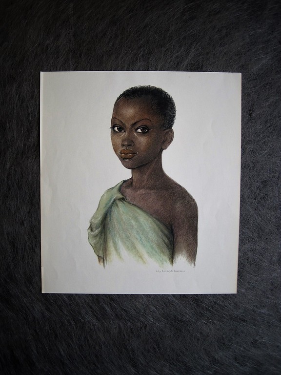  Uniek Aquarel "Watutsi vrouw Ruanda Afrika" van gerenommeerd tekenares kopen? Bied vanaf 1!
