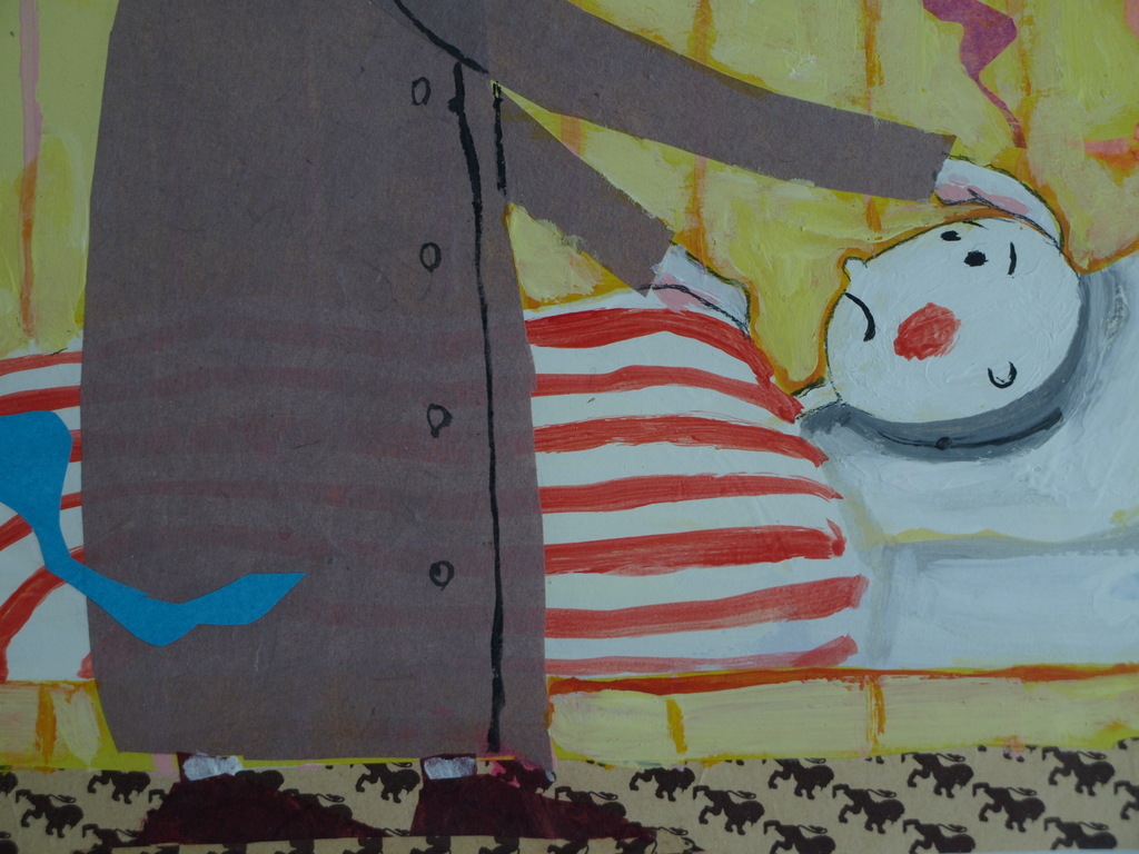 Daan Remmerts de Vries: Acryl en collage , Het leven is raar 11 –ingelijst -1997 kopen? Bied vanaf 75!