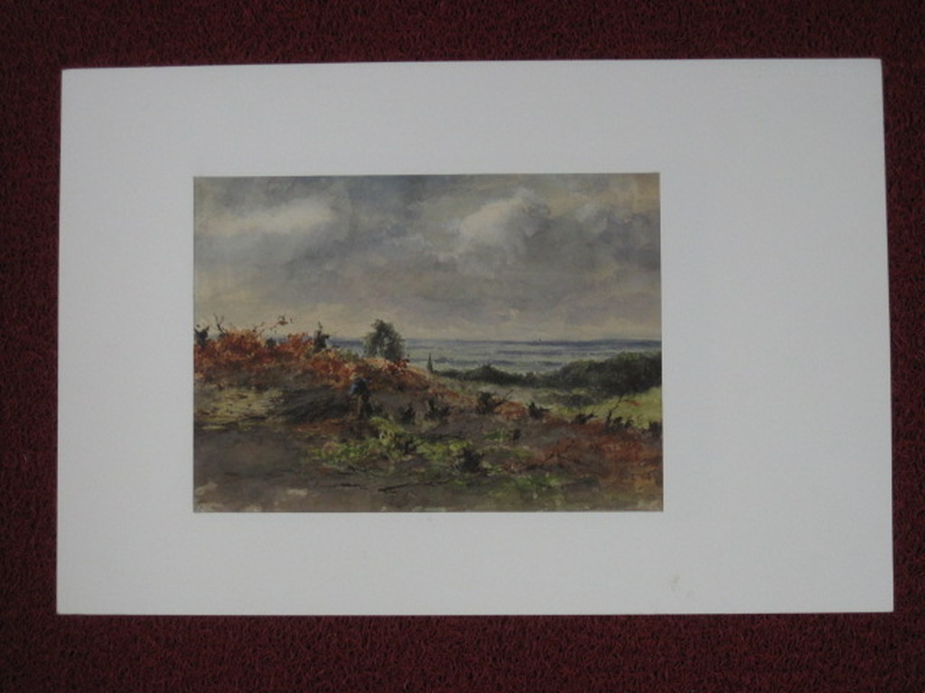 Fraaie 19e eeuwse Aquarel "landarbeider aan de kust" van G.L.Kiers 1838-1916 kopen? Bied vanaf 1!