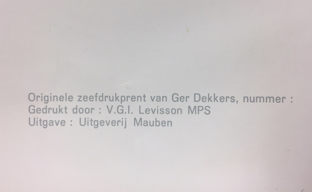 Ger Dekkers: Zeefdruk, Landschap kopen? Bied vanaf 1!