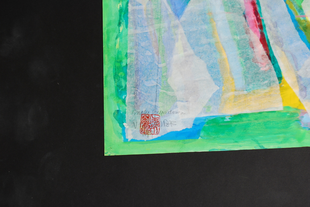 ERNST VIJLBRIEF (1934-2010) Gemengde techniek, collage met verf op papier kopen? Bied vanaf 1!