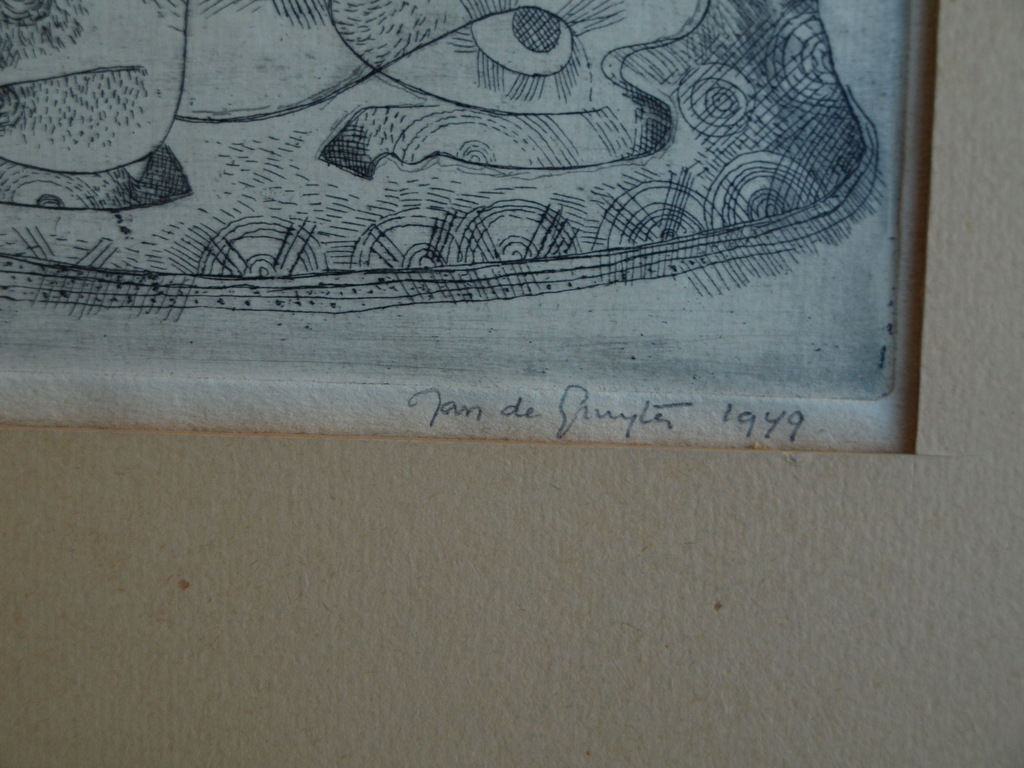 Jan de Gruijter : Ets , zonder titel – Gesigneerd – 1949 kopen? Bied vanaf 1!
