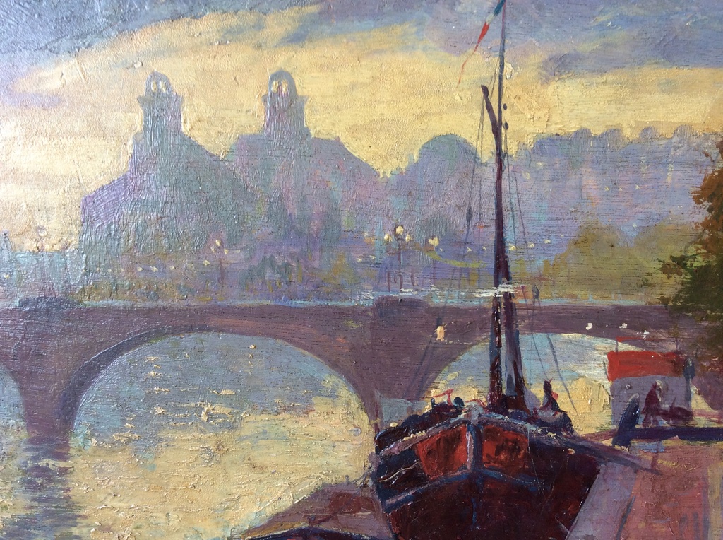Johannes van der Bilt 1882-1943 Boten aan de Seine Parijs kopen? Bied vanaf 300!