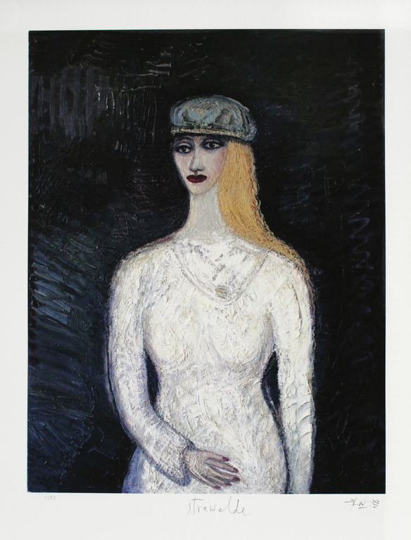 STRAWALDE - Giclee op Handgeschept Katoenpapier - HANDGESIGNEERD !  - BERLINERIN '' - Kleine oplage : 29 / 50 kopen? Bied vanaf 99!