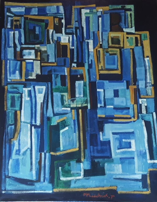 Piet Middelhoek - olieverf op doek, gesigneerd m.o. en gedateerd '70 kopen? Bied vanaf 229!