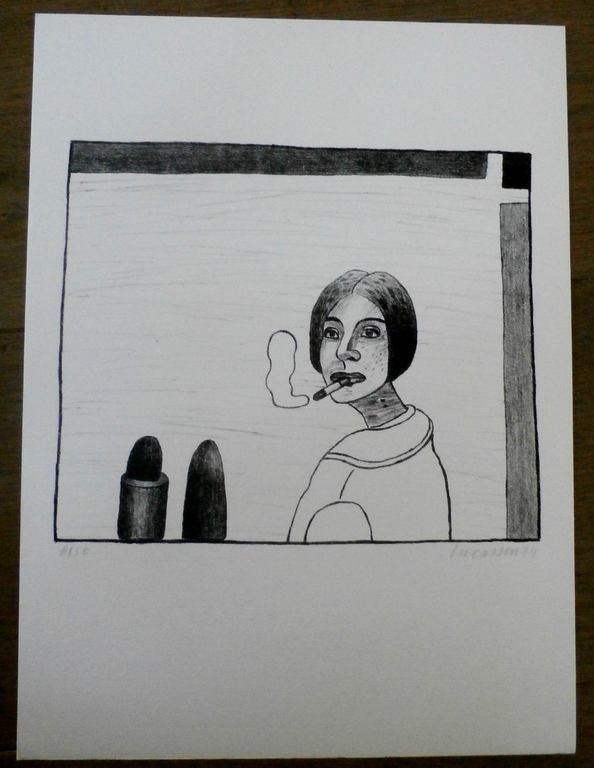 Reinier Lucassen - litho + gedicht : Vamp 4. kopen? Bied vanaf 75!