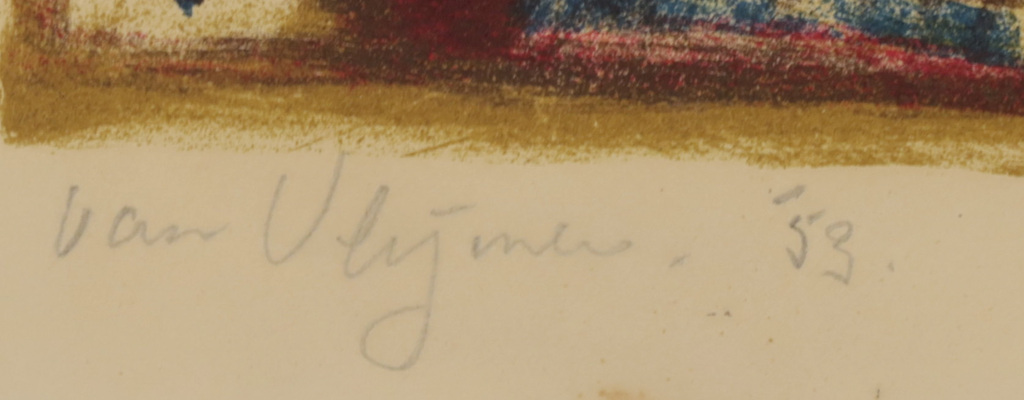 Koos van Vlijmen: Kleurenlitho, Zonder titel kopen? Bied vanaf 35!