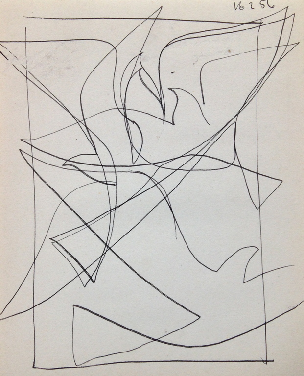 Siep van den Berg, ORIGINELE tekening uit 1956, 'Vredesduiven' kopen? Bied vanaf 1!