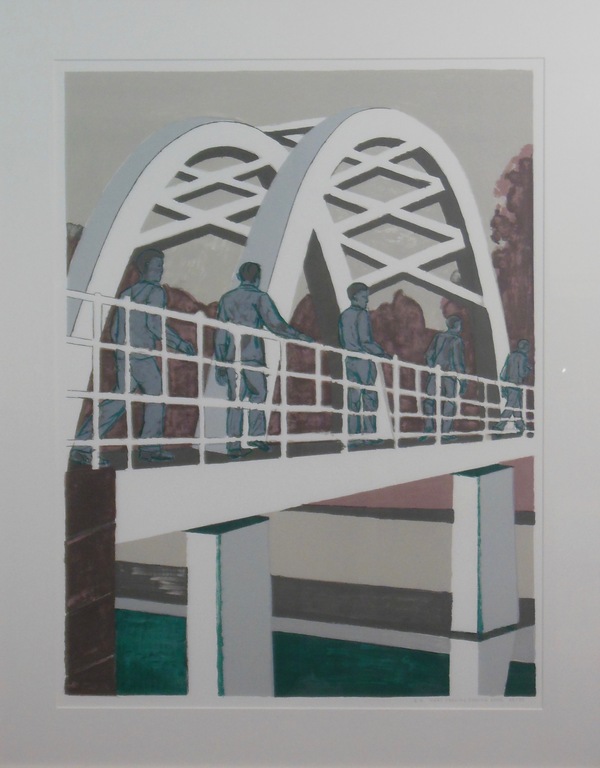 Hans Ebeling Koning: Zeefdruk, Brug R. -Ingelijst kopen? Bied vanaf 35!