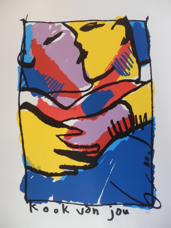 HERMAN BROOD, Gelimiteerde en HANDGESIGNEERDE Zeefdruk  K,OOK VAN JOU verkocht voor € 255!