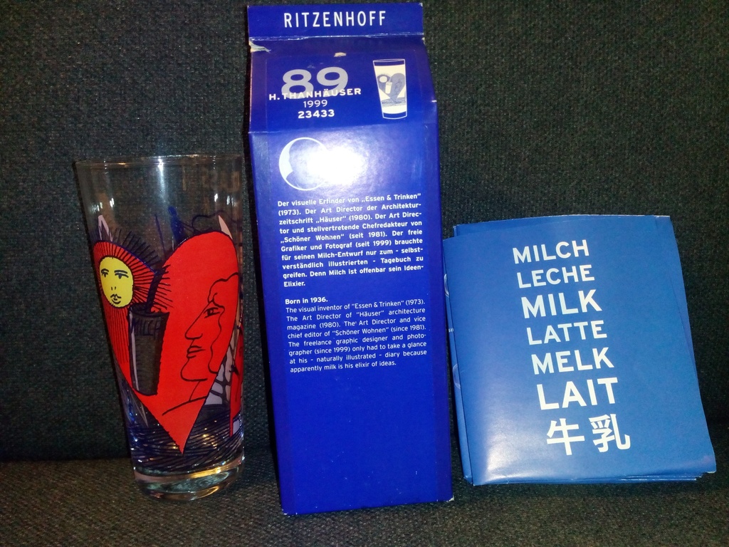 Ritzenhoff melkglazen diverse kunstenaars o.a. Mendini, 21 stuks kopen? Bied vanaf 220!