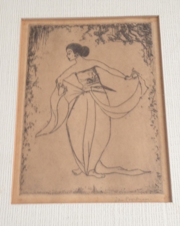 Jan Poortenaar ets danseres Bali. kopen? Bied vanaf 45!