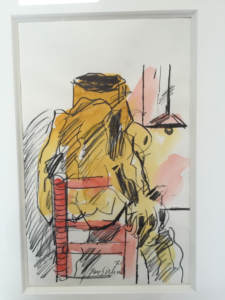 JAN SIERHUIS Aquarel Titel: De Stoel 1971 kopen? Bied vanaf 1!