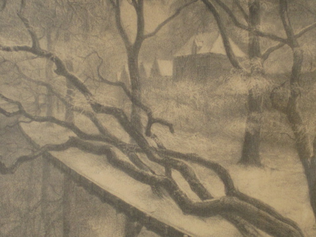 Originele Jan Visser 1920 Ets "Winter aan het Singel te Haarlem" gesigneerd  kopen? Bied vanaf 1!