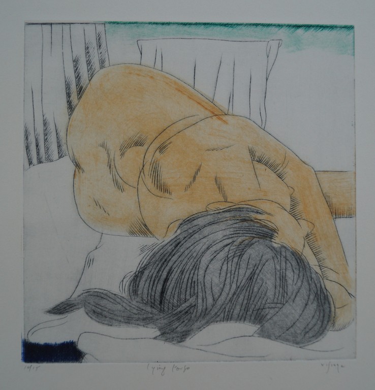 Mark Visione - gesigneerde ets - Lying Torso - 15 ex. kopen? Bied vanaf 1!