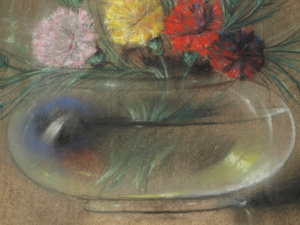 Jan Bleijs : Pastel , Vaas bloemen – gesigneerd – ca 1925 kopen? Bied vanaf 1!
