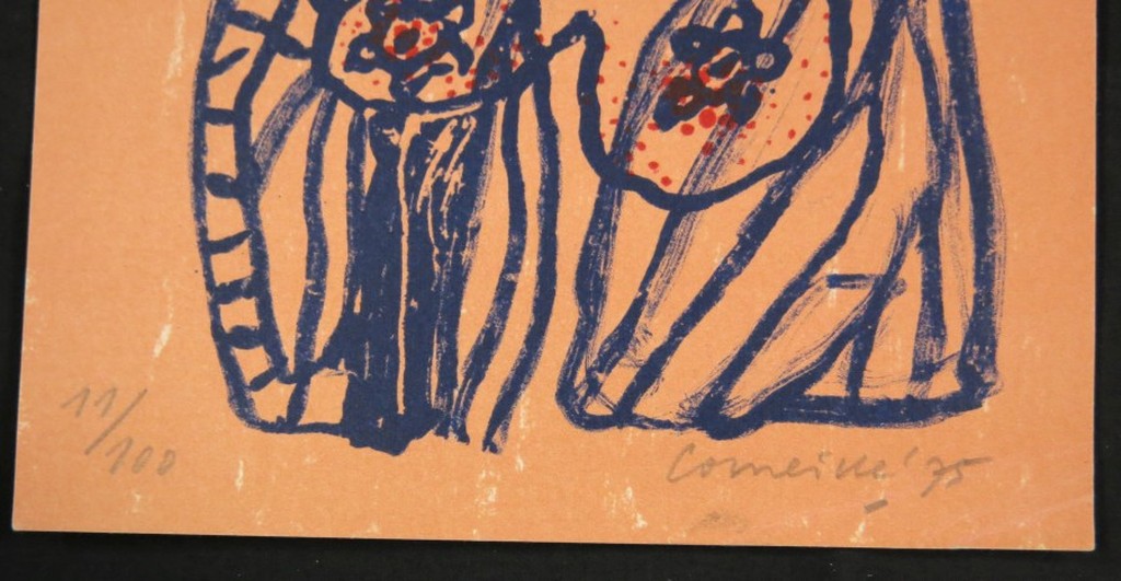 Corneille: Litho, Femme et oiseau au bec rouge kopen? Bied vanaf 40!