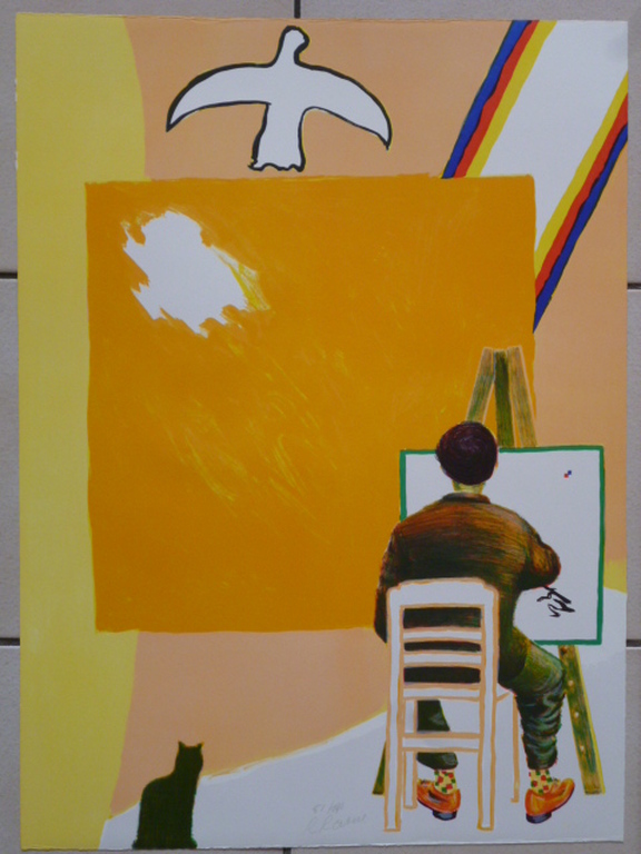 Roger Raveel - kleurenlitho - De schildersezel kopen? Bied vanaf 795!