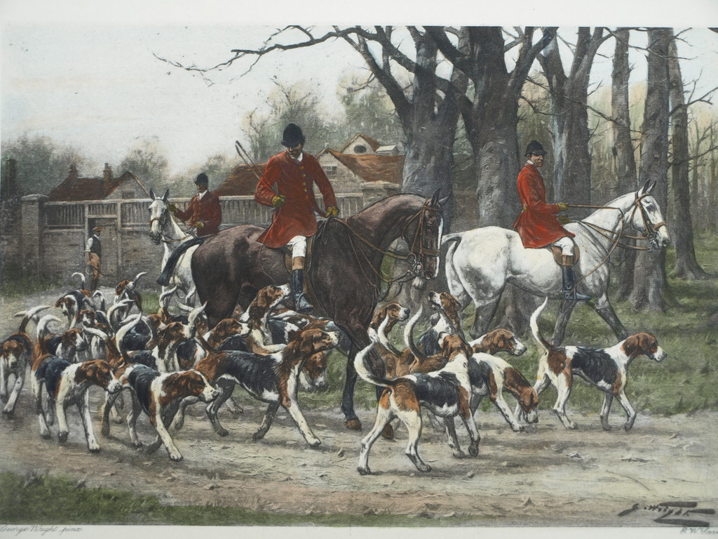 GEORGE WRIGHT (1860-1942) - Litho – Proud of his Pack – Ingelijst kopen? Bied vanaf 1!